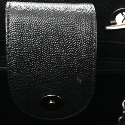 Chanel Caviar Lizard Quilted Large Coco Handle Shopping Tote Black 13 of 15