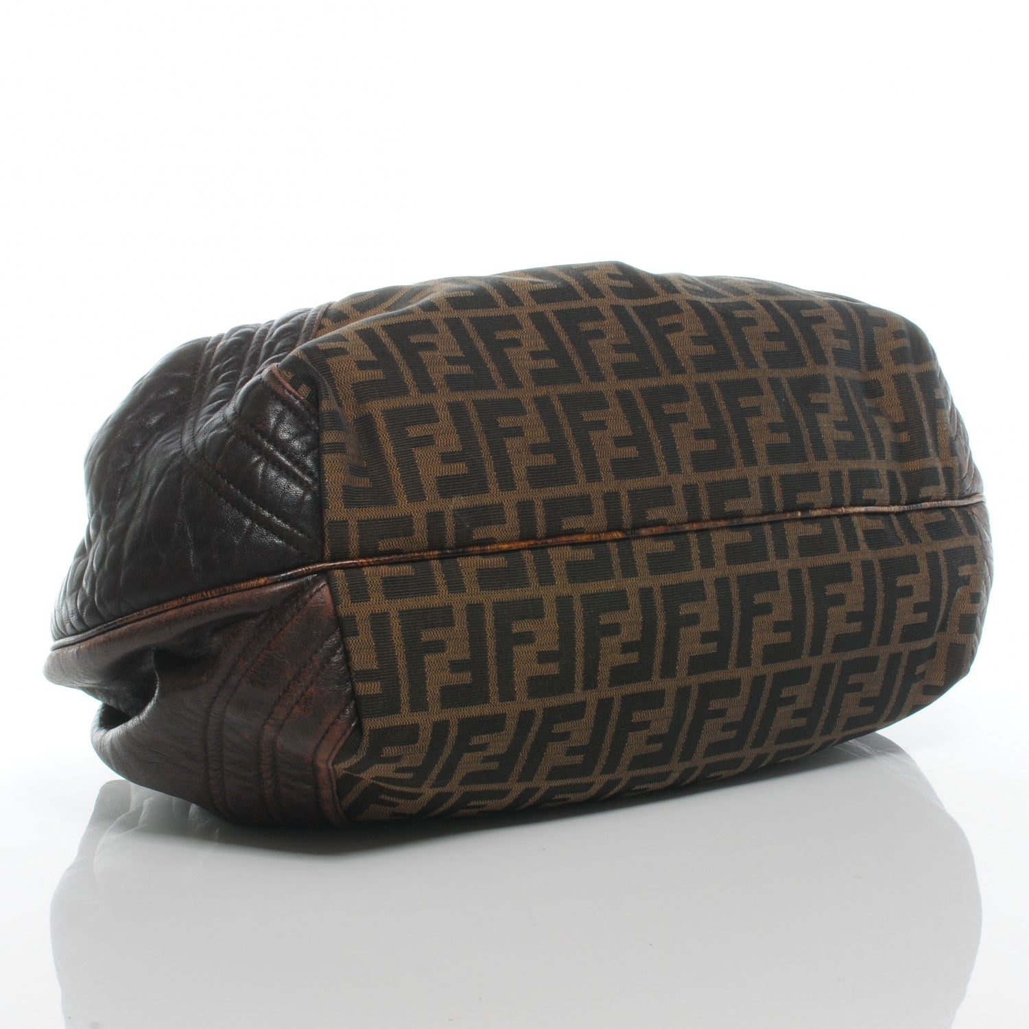 Fendi Zucca Nappa Nuvolata Vitello Tortuga Spy Tobacco Moro 4 of 9