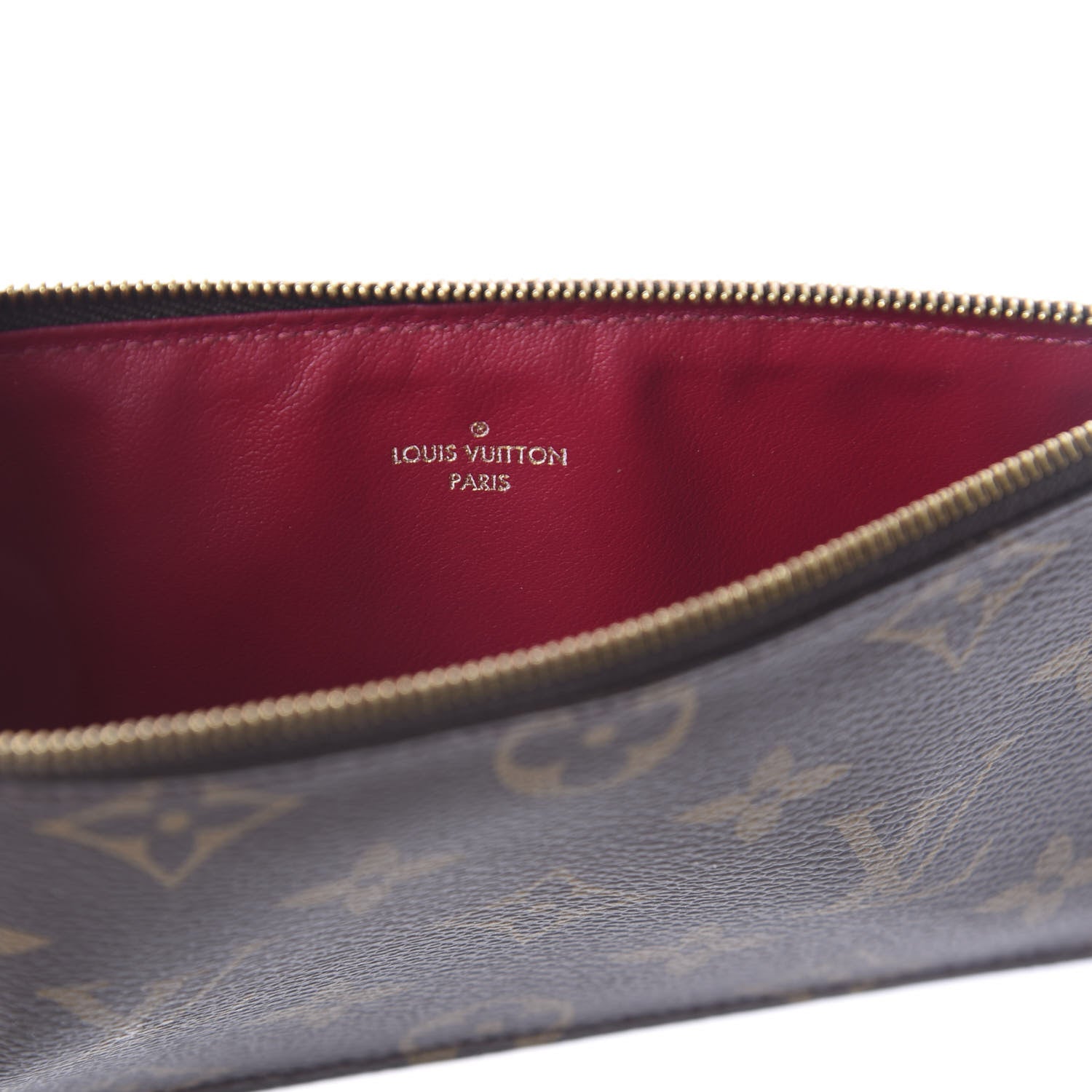 Louis Vuitton Monogram Felicie Chain Wallet Zippered Insert Fuchsia 5 of 5