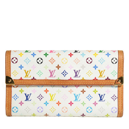 Louis Vuitton Monogram Multicolor Porte Tresor International Wallet White 1 of 8