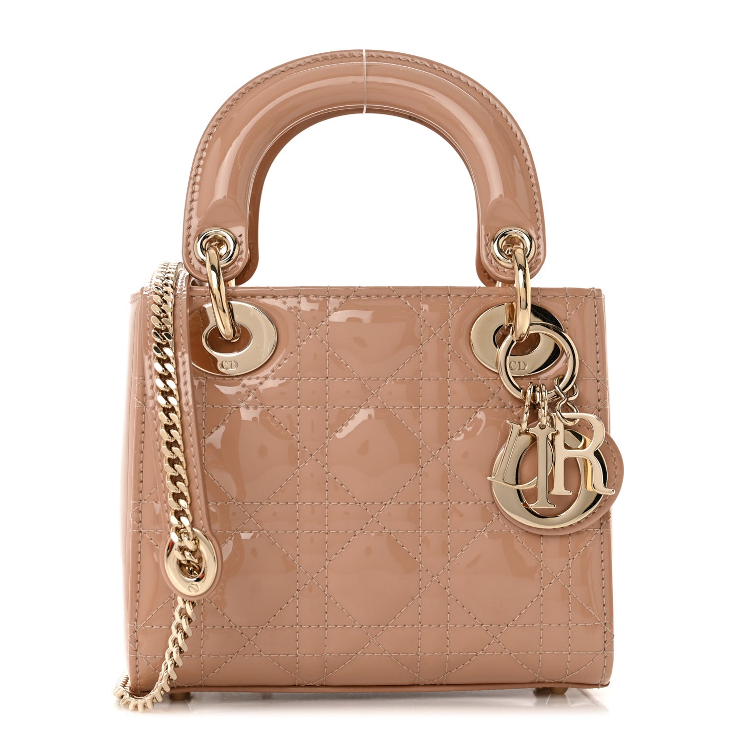 Patent Cannage Mini Lady Dior Light Pink