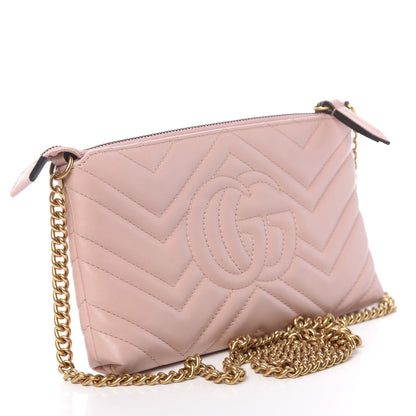 Gucci Calfskin Matelasse Mini GG Marmont Chain Bag Perfect Pink 3 of 11