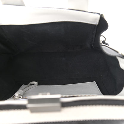 3.1 Phillip Lim Snakeskin Calfskin Mini Pashli Satchel Black White 5 of 13