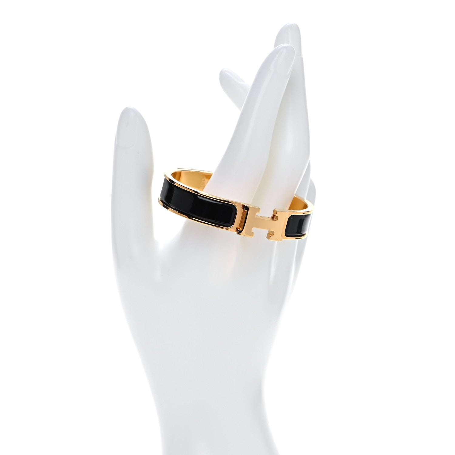 Hermes Enamel Narrow Clic Clac H Bracelet PM Black 2 of 6