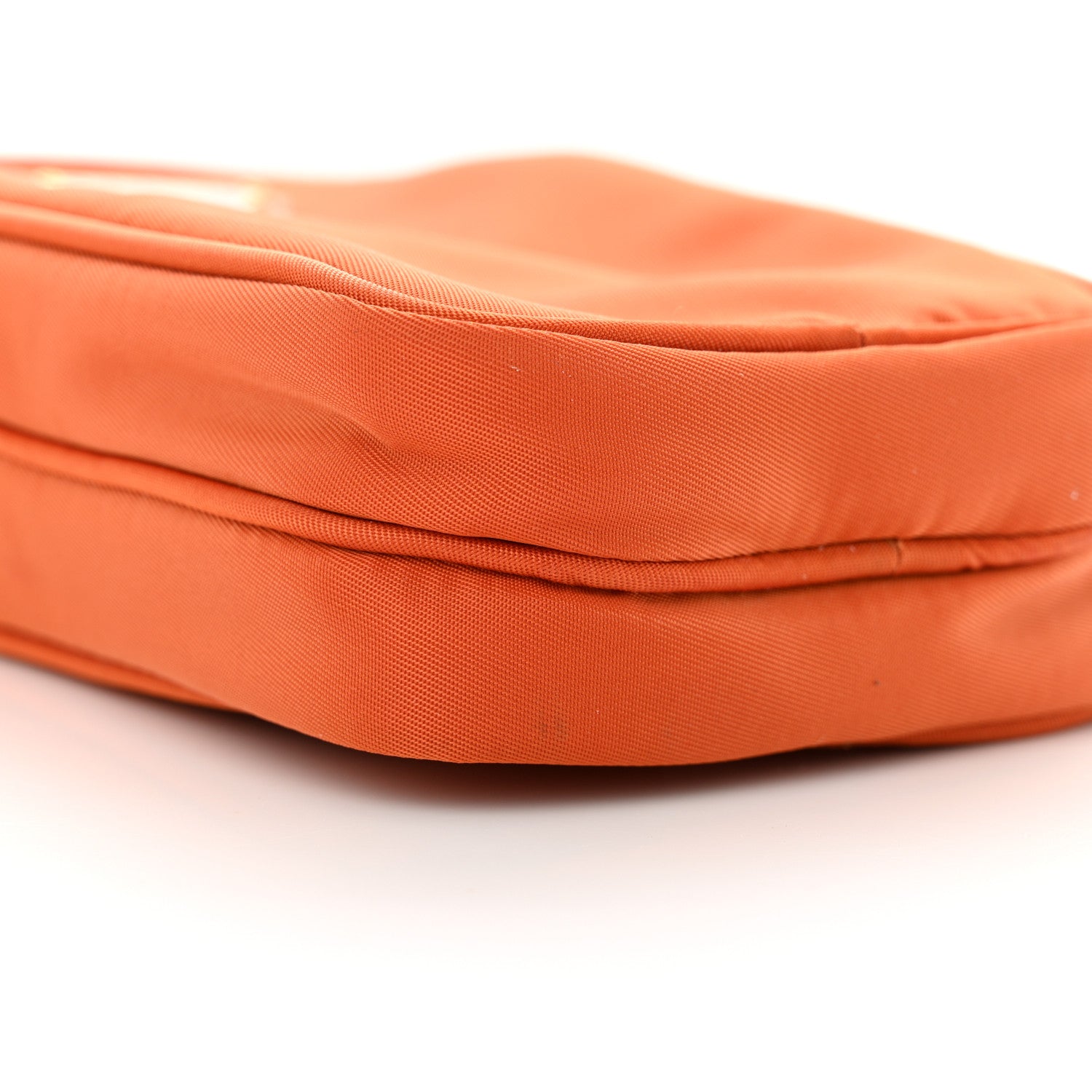Prada Tessuto Nylon Double Zip Phone Case Crossbody Bag Papaya 9 of 10