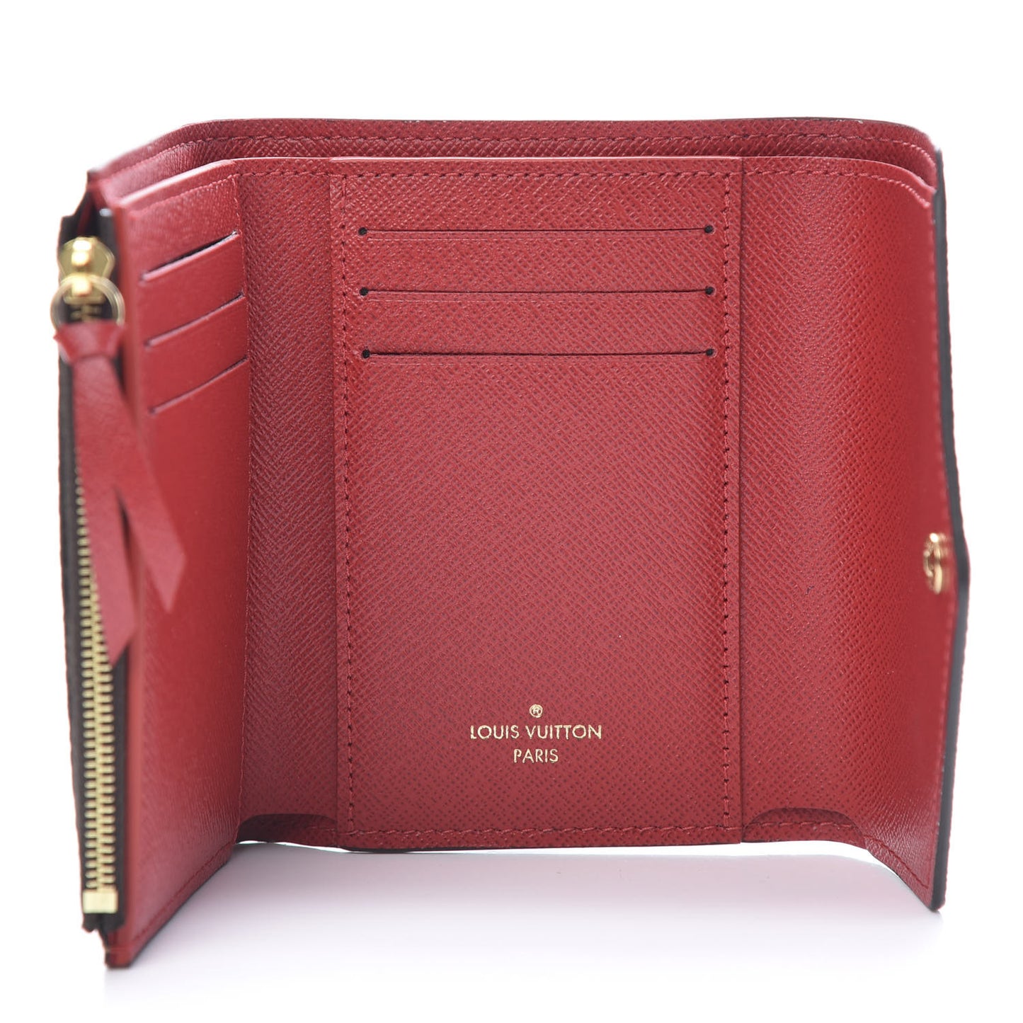 Damier Ebene Victorine Wallet Cherry