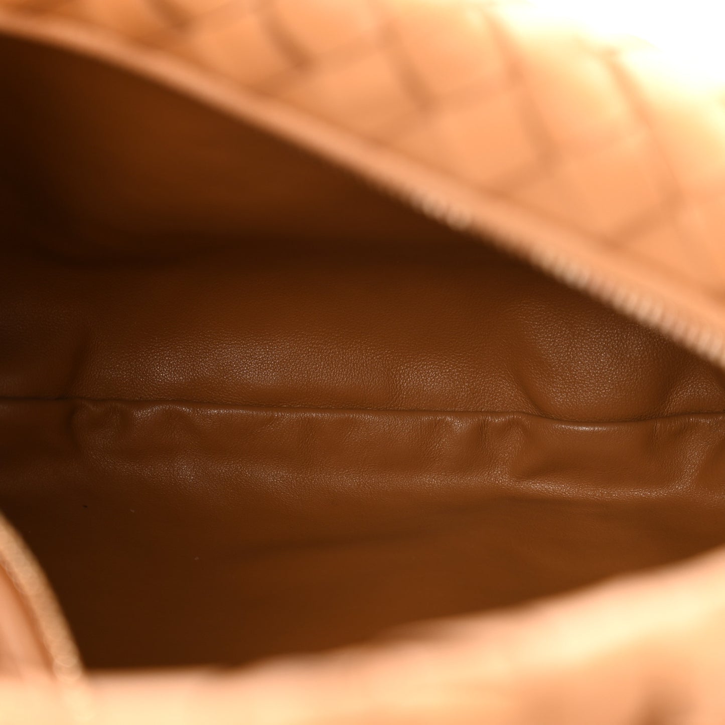 Nappa Intrecciato Teen Jodie Hobo Caramel