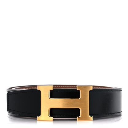 Hermes Box Togo 32mm H Belt 85 34 Black Gold 1 of 4