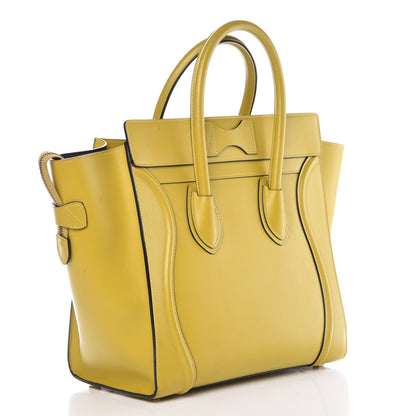 Celine Smooth Calfskin Mini Luggage Chartreuse 3 of 11