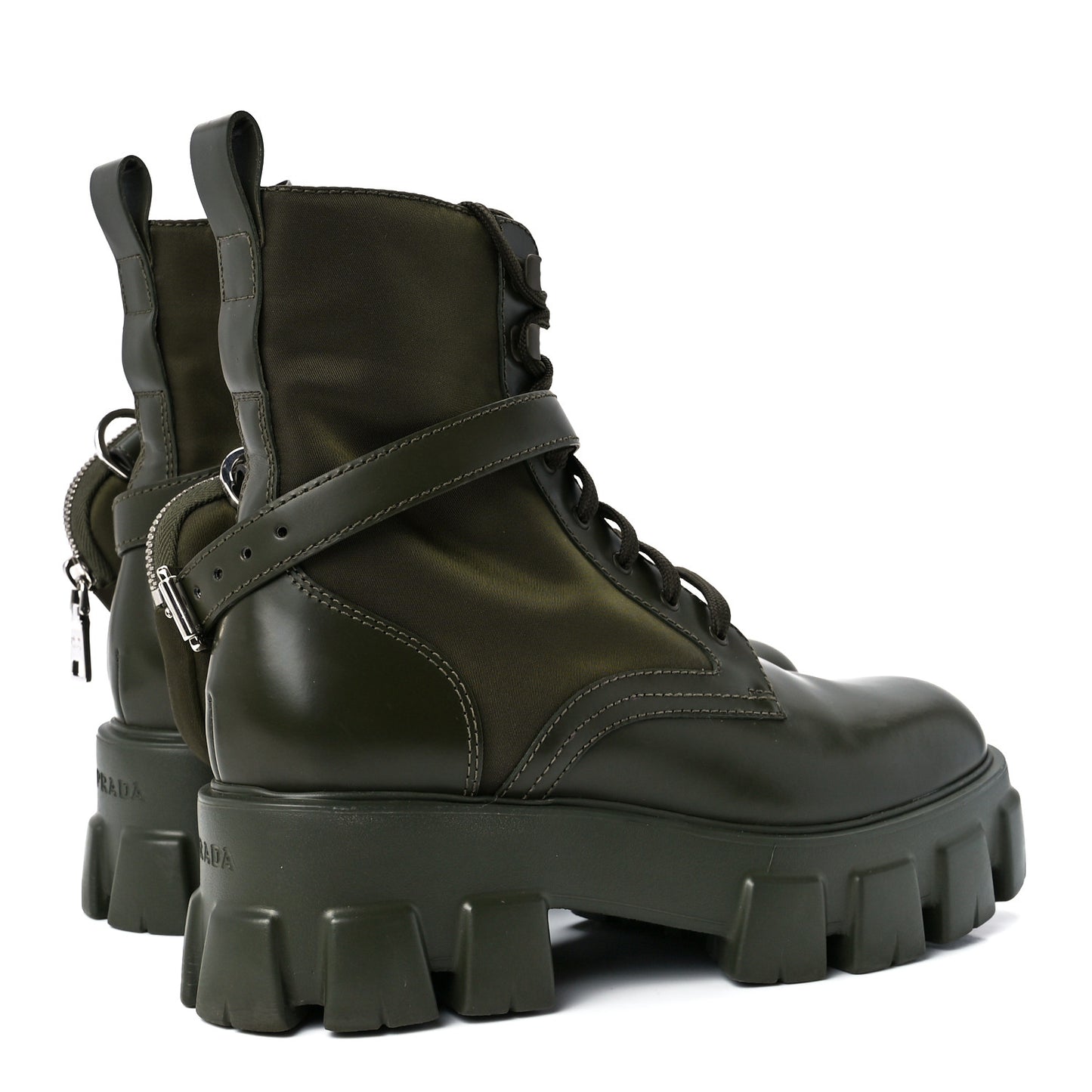 Spazzolato Rois Re-Nylon Metal Triangle Logo Monolith Pouch Pocket 55mm Boots 39.5 Militare