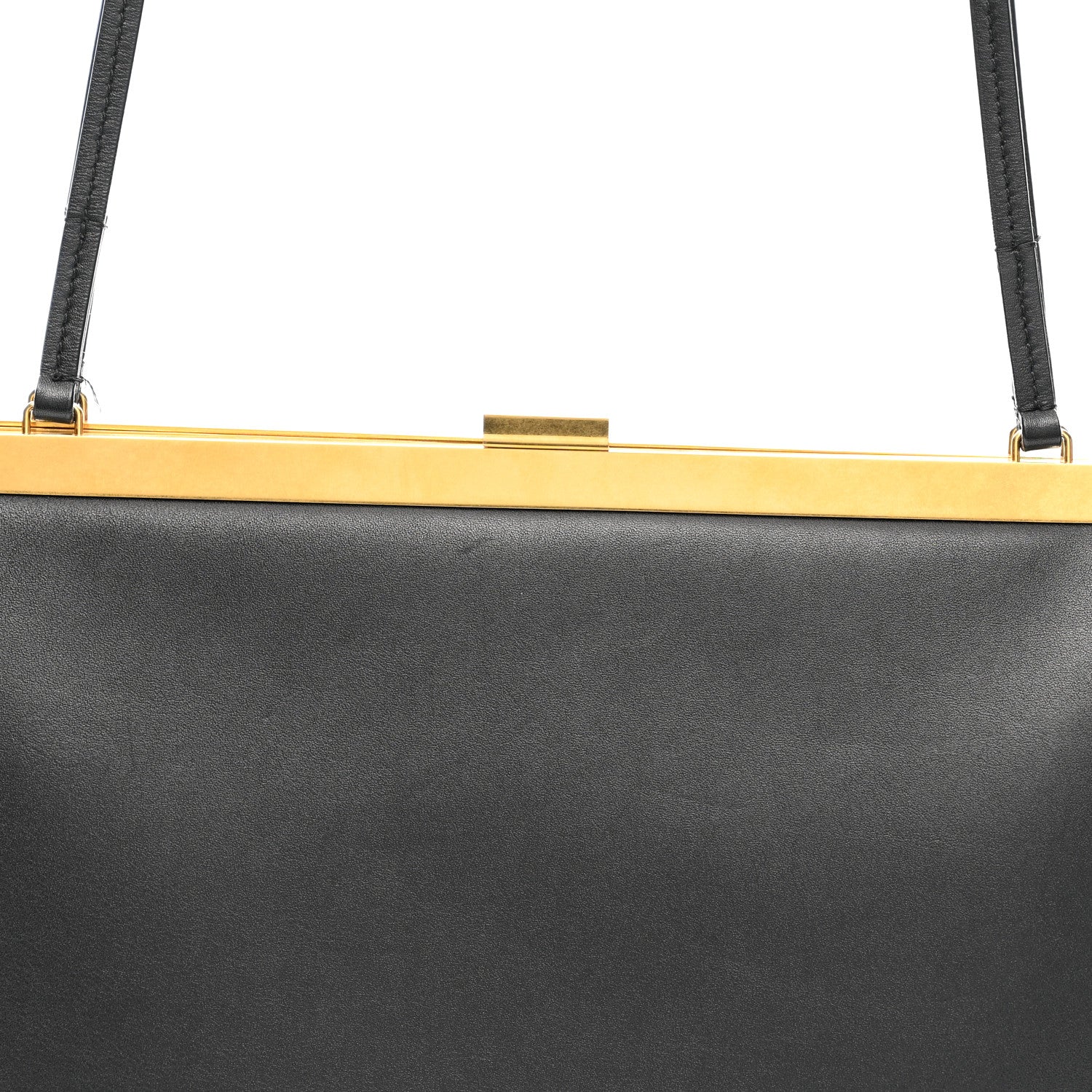 Celine Smooth Calfskin Medium Clasp Shoulder Bag Black 8 of 14