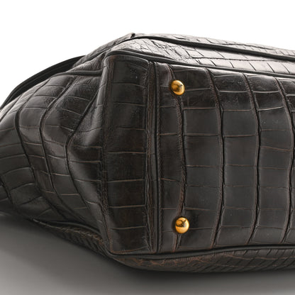 Gucci Crocodile Medium 1973 Top Handle Satchel Brown 9 of 14