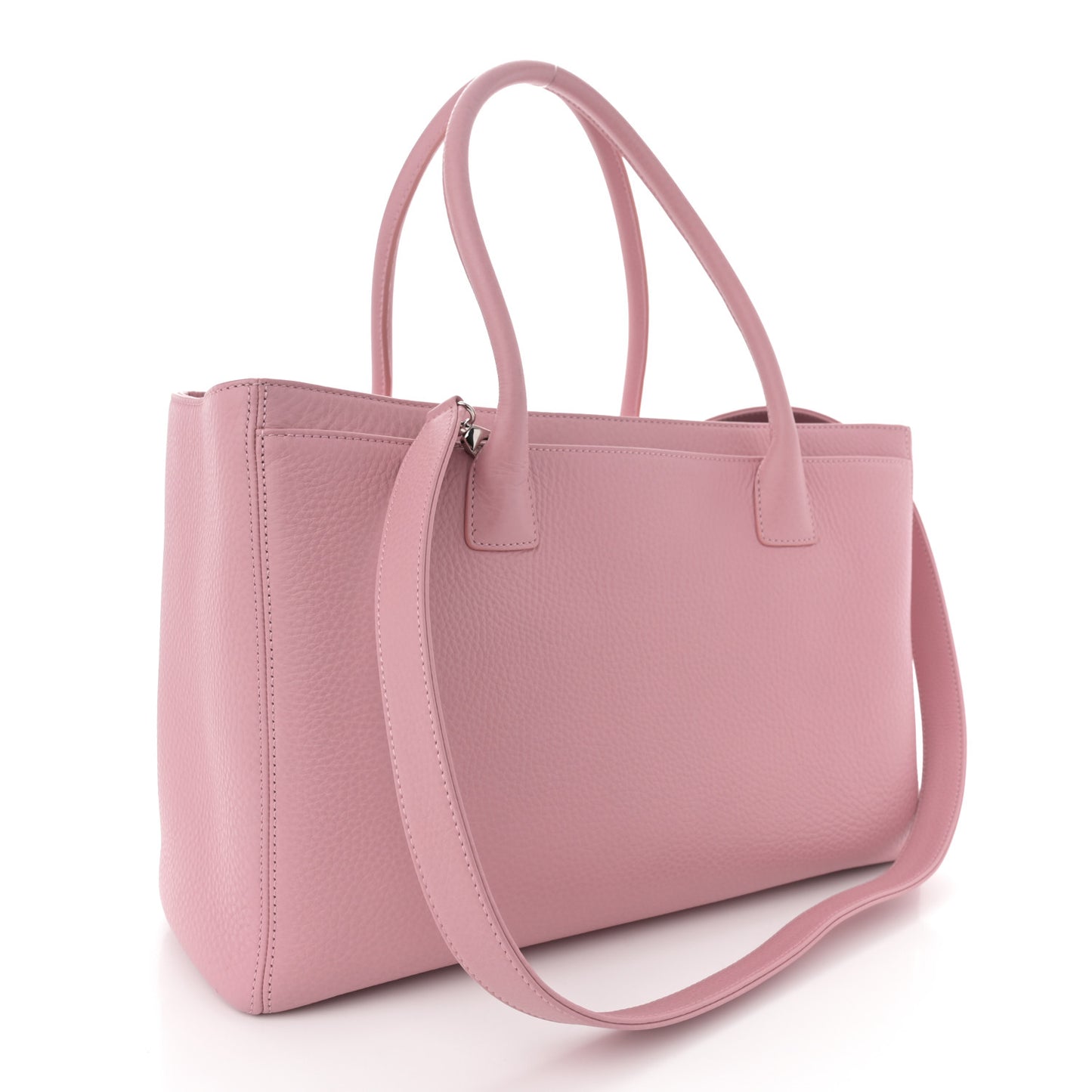 Calfskin Cerf Executive Shopper Tote Pink
