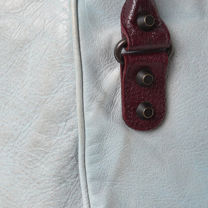 Balenciaga Agneau Classic Hardware Tri-Color S Sunday Tote Ciel 9 of 15