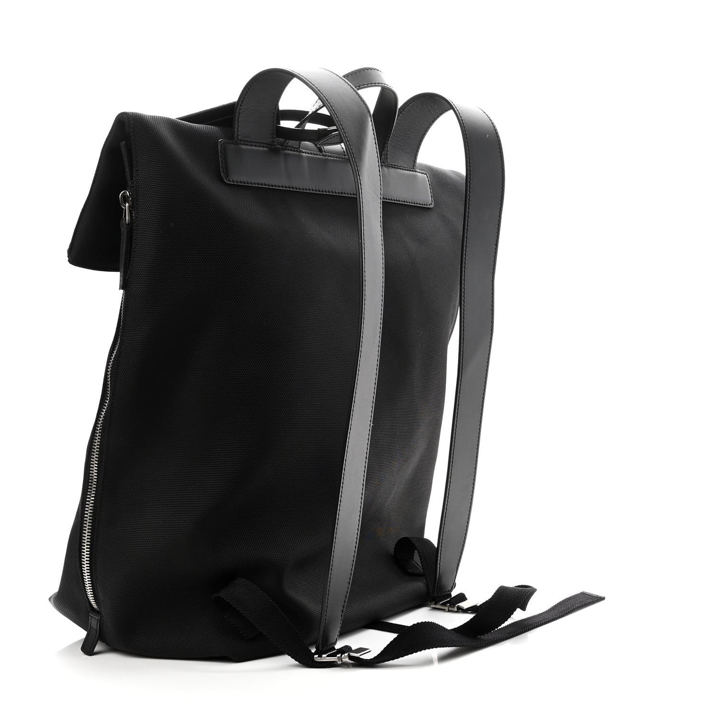 Techno Canvas Web Single Buckle Backpack Black