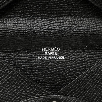 Hermes Epsom Calvi Card Case Black 6 of 6
