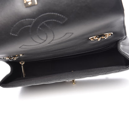 Chanel Calfskin Chevron Quilted Statement Flap Black 5 of 10