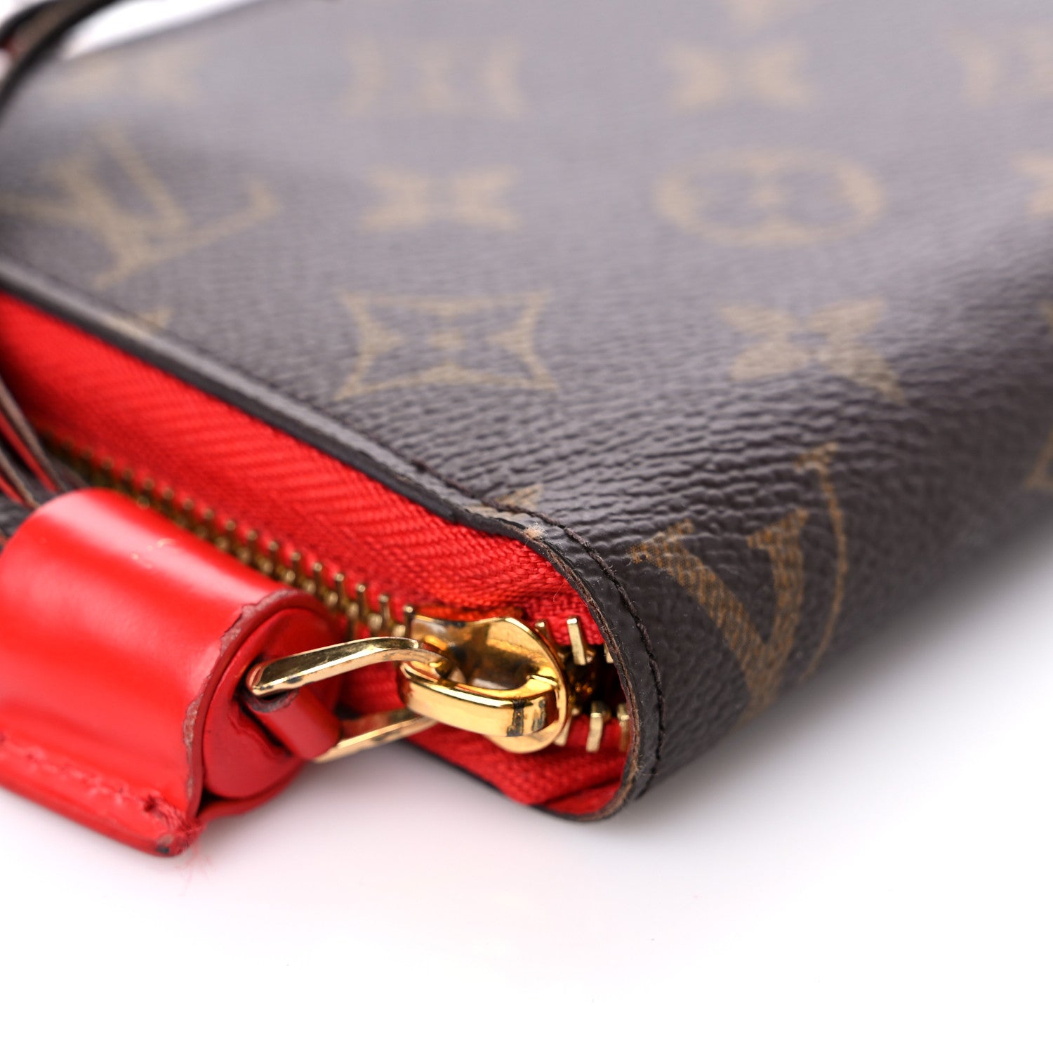 Louis Vuitton Monogram Pompon Zippy Wallet Coquelicot 7 of 13