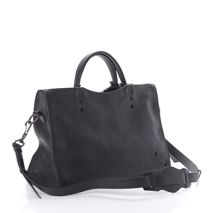 Balenciaga Veau Grana Perforated Blackout Hardware City Black 3 of 9