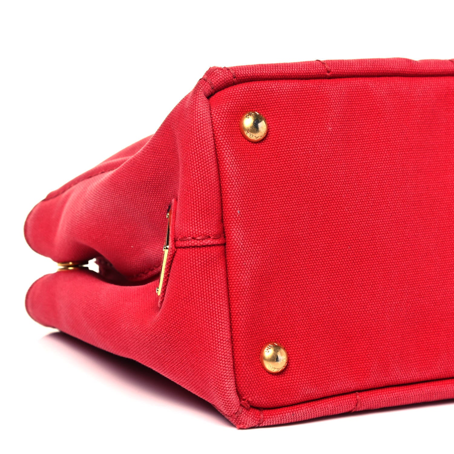 Prada Canapa Small Logo Tote Rosso 7 of 8