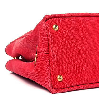 Prada Canapa Small Logo Tote Rosso 7 of 8