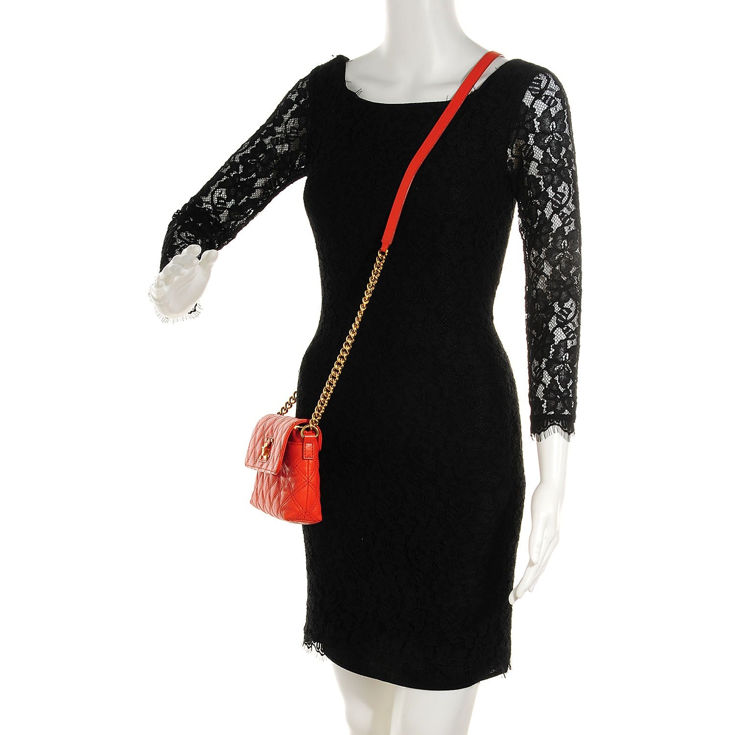 Marc Jacobs Quilted Lambskin The Small Single Flap Orange 2 of 8