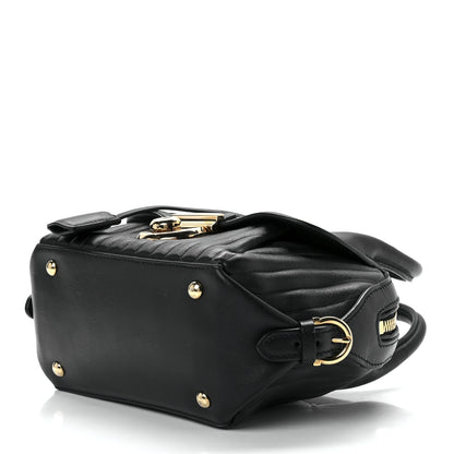 Salvatore Ferragamo Calfskin Quilted Fiamma Bag Black 7 of 9