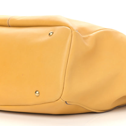 Salvatore Ferragamo Calfskin Shoulder Bag Yellow 6 of 13