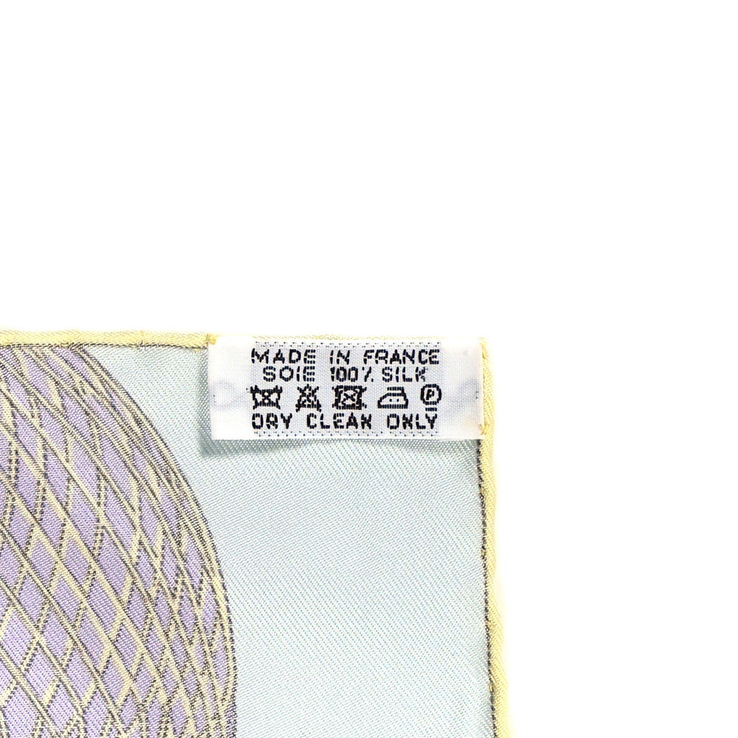 Silk Hippopolis Scarf 90 Bleu Pale Blanc Parme