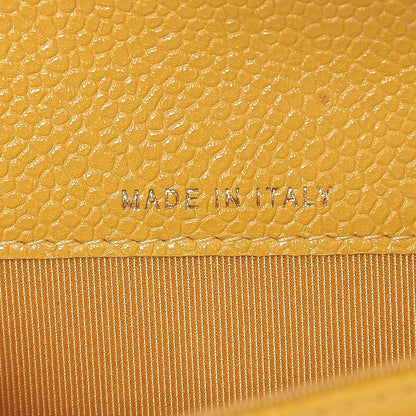 Chanel Caviar Quilted Flap Card Holder Yellow 7 of 9