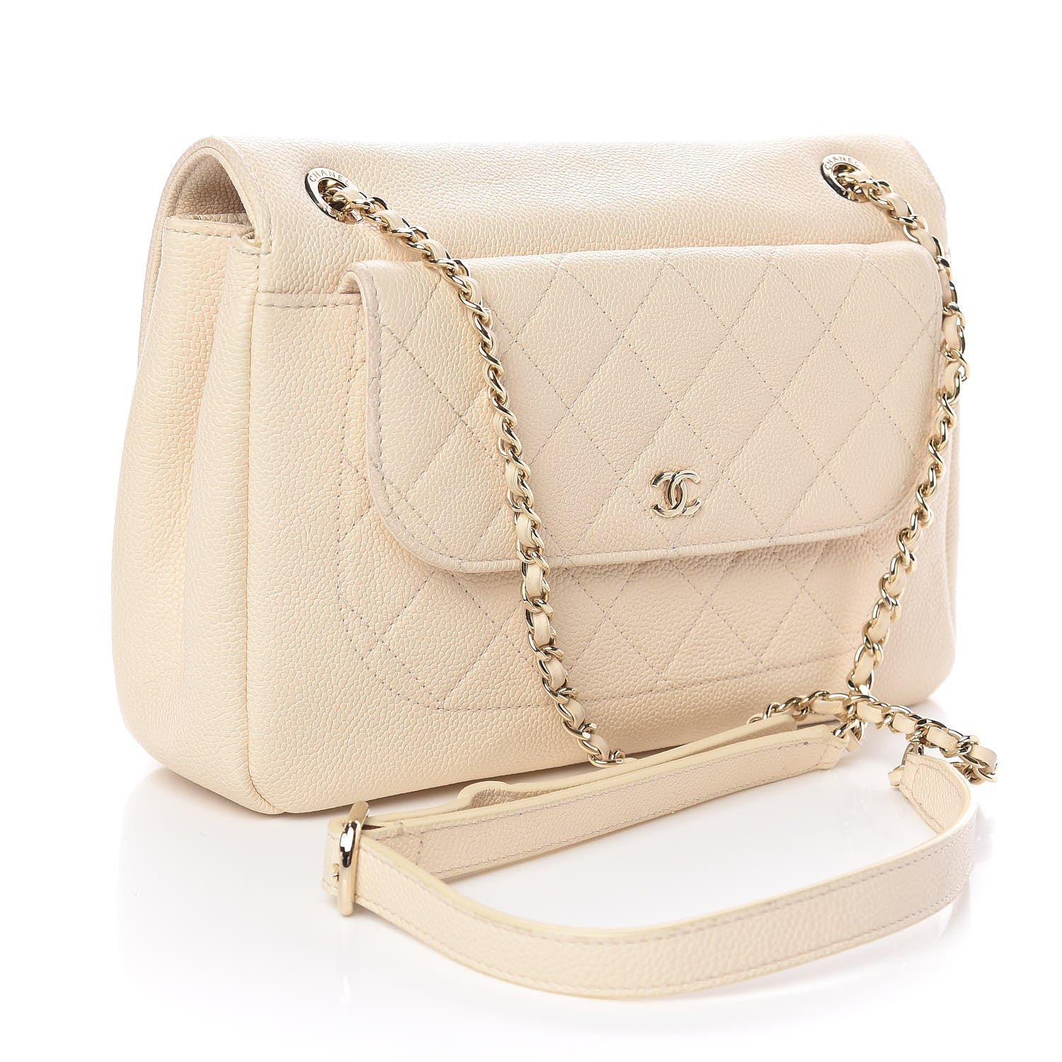 Chanel Caviar Quilted Small Flap Ivory 3 of 10
