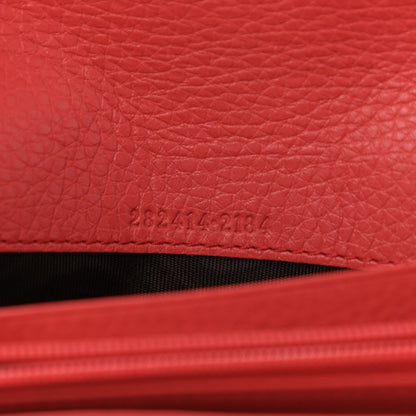 Gucci Pebbled Calfskin Large Soho Continental Wallet Red 6 of 8