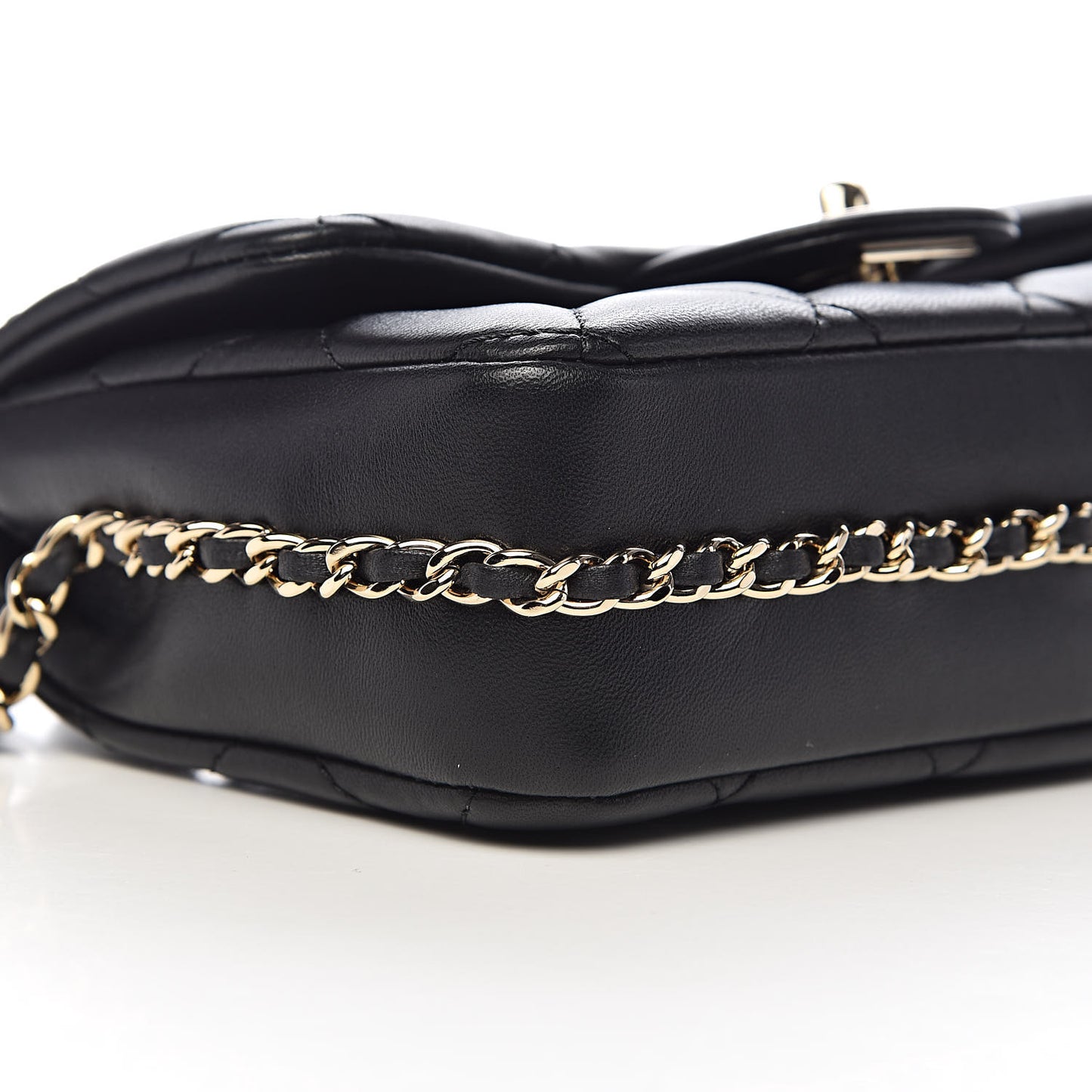 Lambskin Quilted Mini My Precious Flap Black