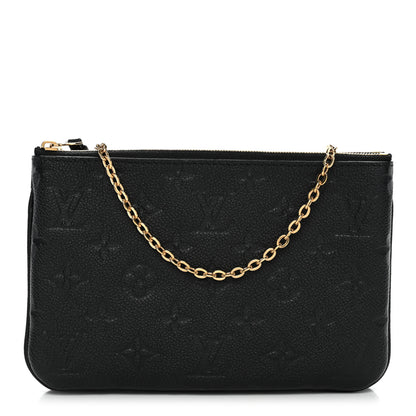 Louis Vuitton Empreinte Double Zip Pochette Black 1 of 10