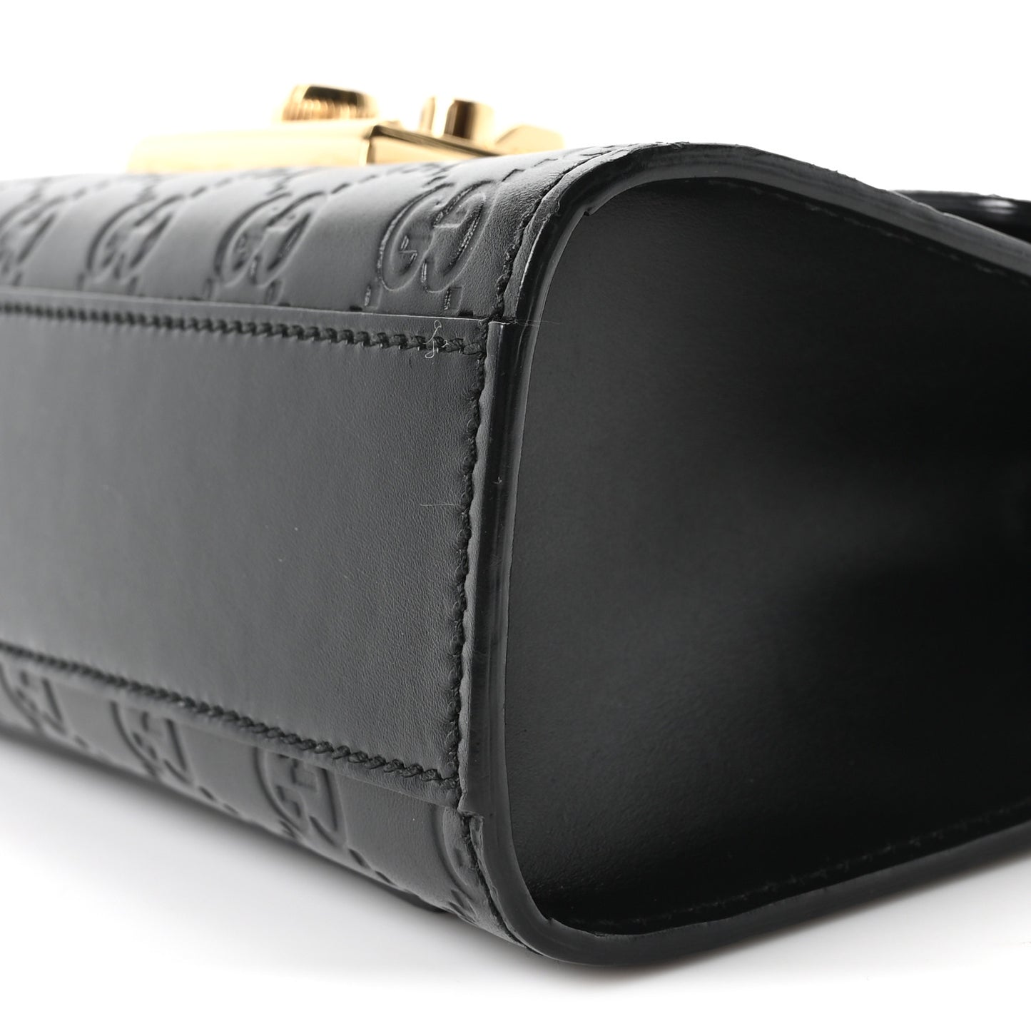 Guccissima Small Padlock Shoulder Bag Black