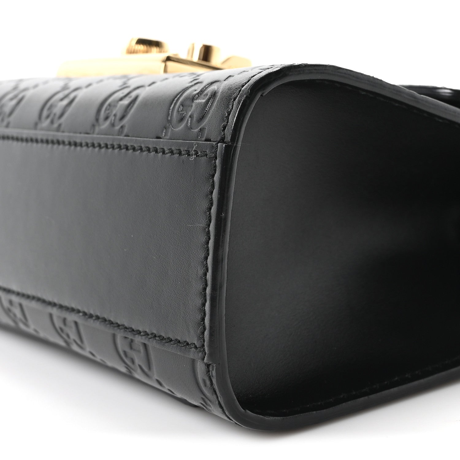 Gucci Guccissima Small Padlock Shoulder Bag Black 10 of 10