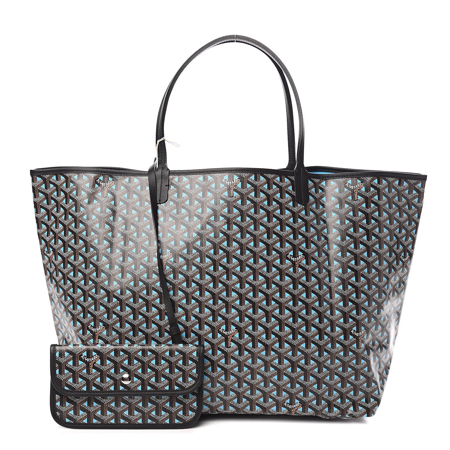 Goyard Goyardine Saint Louis Claire Voie GM Black Blue 1 of 11