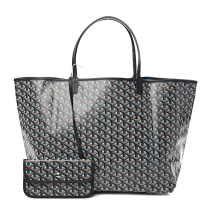 Goyard Goyardine Saint Louis Claire Voie GM Black Blue 1 of 11