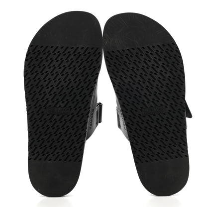 Hermes Calfskin Mens Chypre Sandals 43 Black 5 of 14