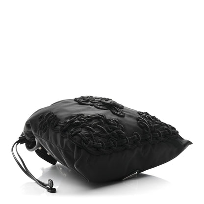 Prada Tessuto Nylon Passama Embroidered Bag Black 4 of 10