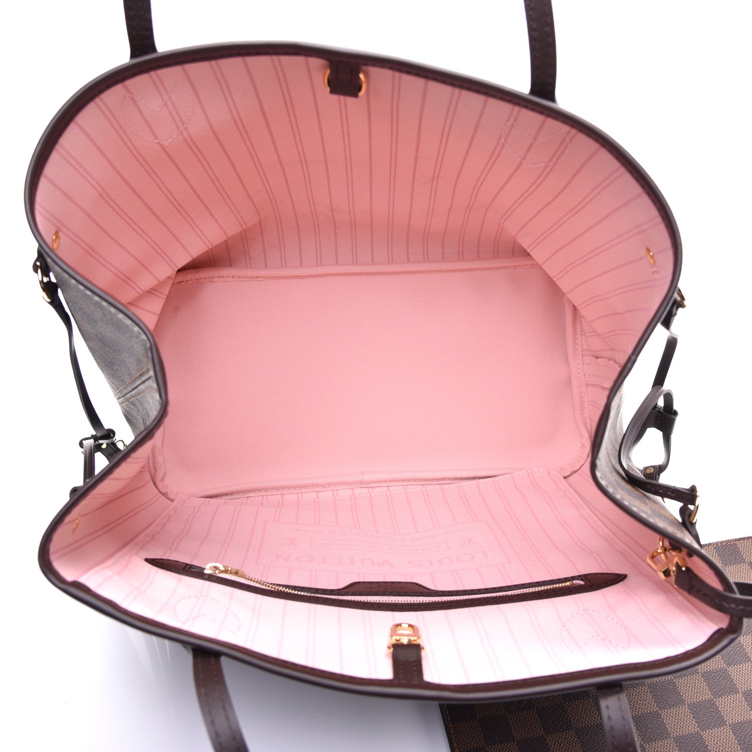 Louis Vuitton Damier Ebene Neo Neverfull MM Rose Ballerine 5 of 9