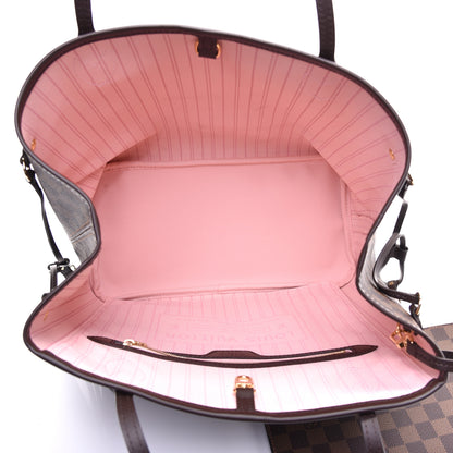 Louis Vuitton Damier Ebene Neo Neverfull MM Rose Ballerine 5 of 9