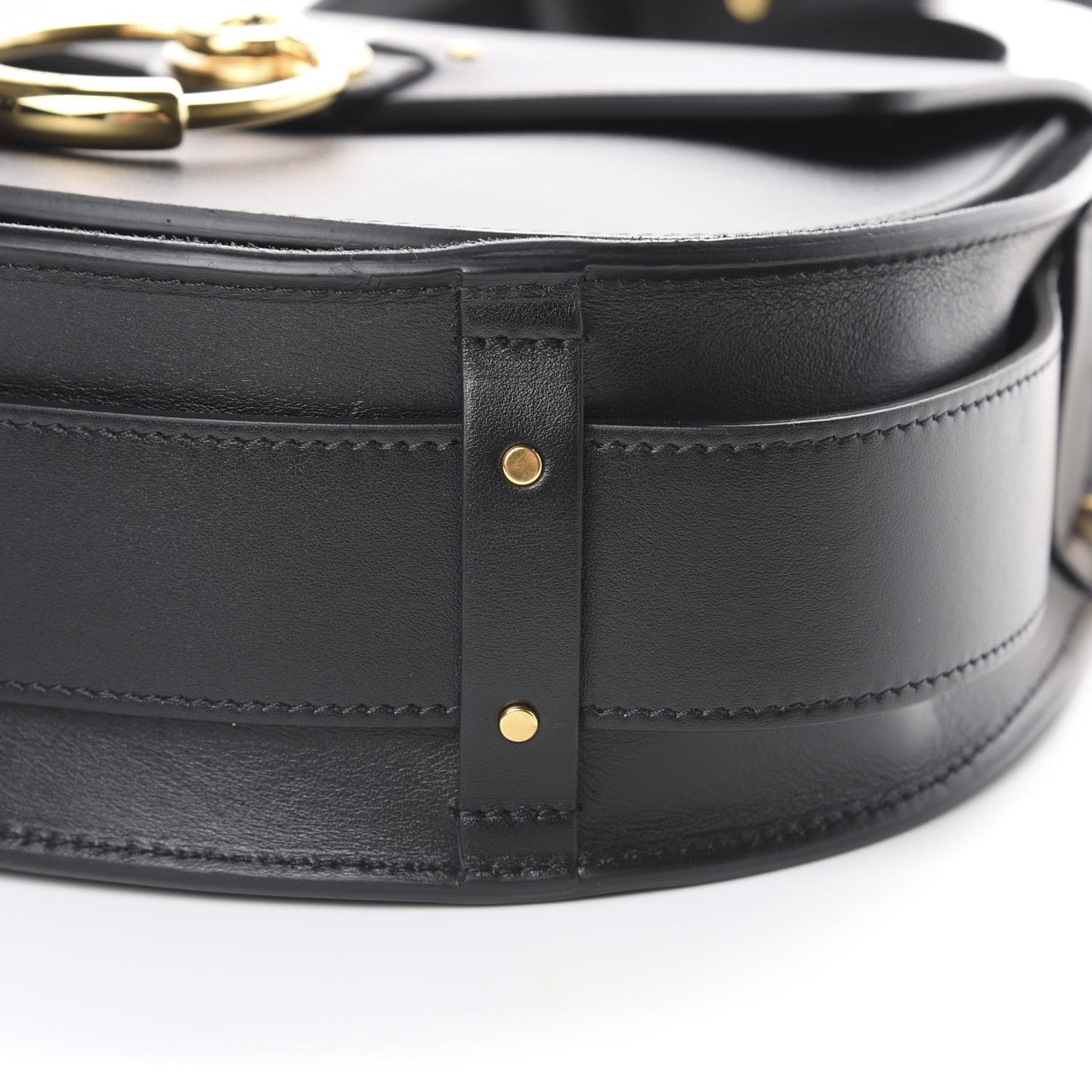 Grained Calfskin Large Tess Bag Black