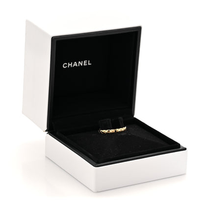 Chanel 18K Yellow Gold Mini Coco Crush Ring 58 8.5 5 of 5