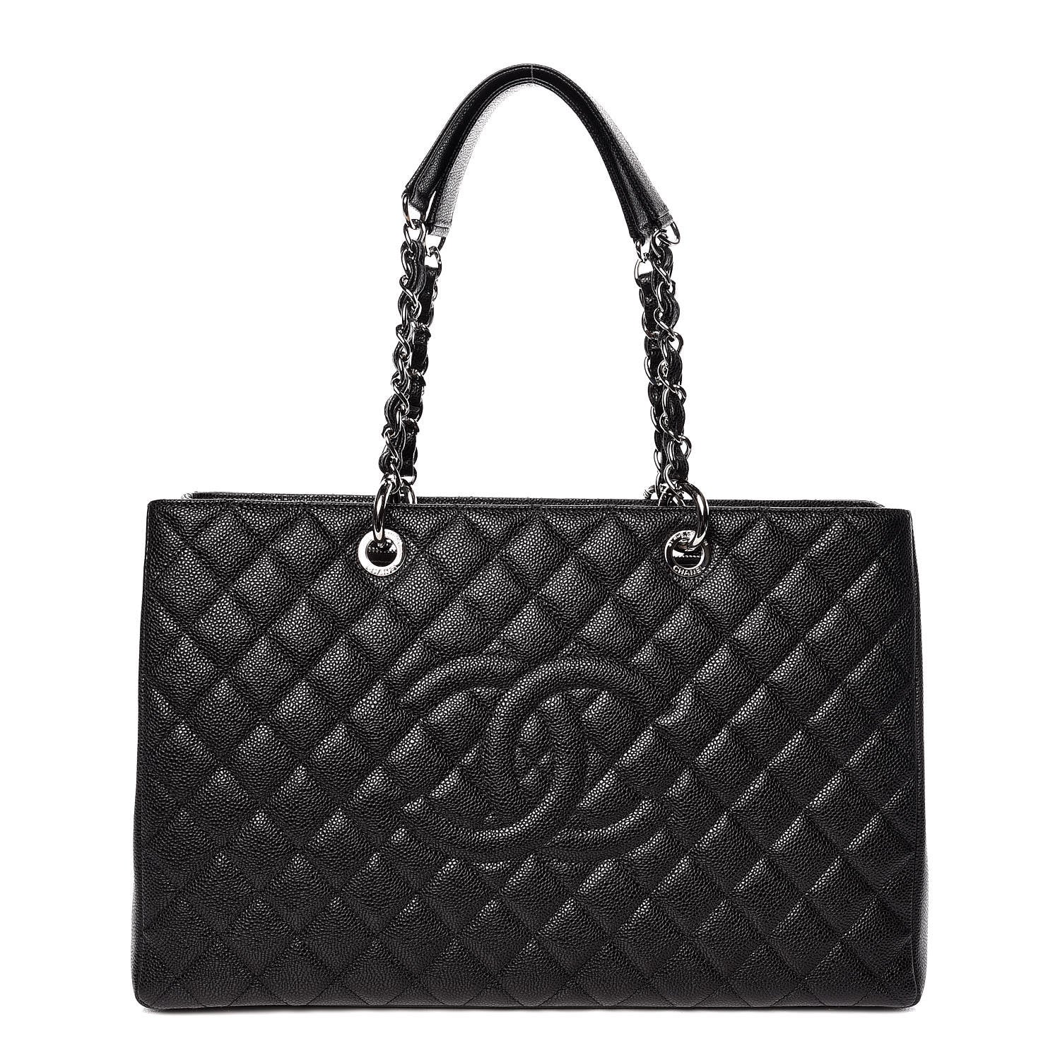 Chanel Caviar Quilted XL Grand Shopping Tote GST Black 1 of 10