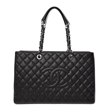 Chanel Caviar Quilted XL Grand Shopping Tote GST Black 1 of 10