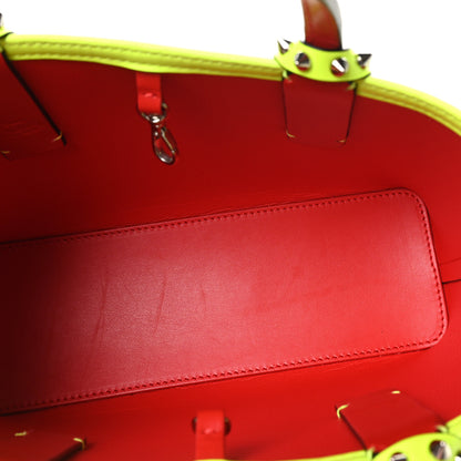 Christian Louboutin Patent Calfskin Loubinthesky Small Cabata Tote Fluo Yellow 5 of 10