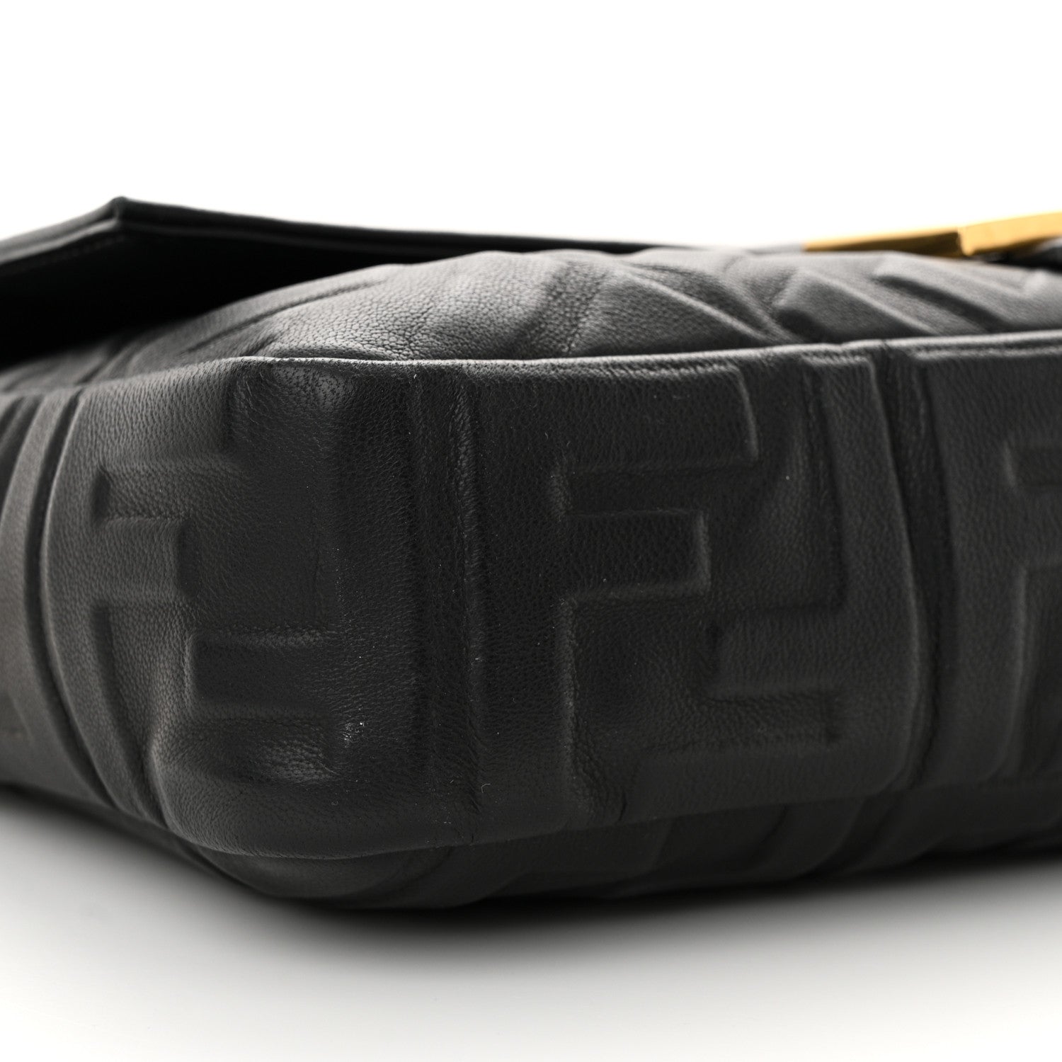 Fendi Nappa FF 1974 Embossed Baguette Black 8 of 12