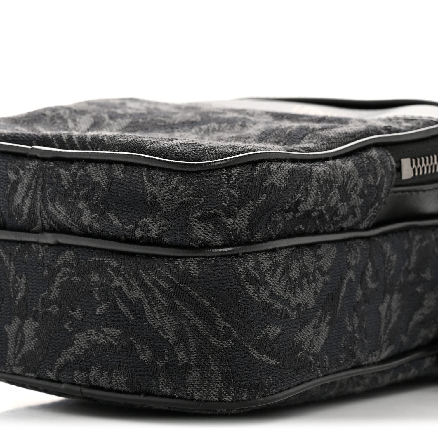Versace Fabric Jacquard Calfskin Small Barocco Crossbody Bag Black 9 of 11