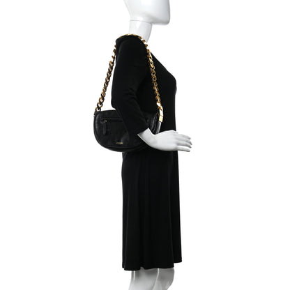 Burberry Lambskin Small Olympia Chain Shoulder Bag Black 2 of 12